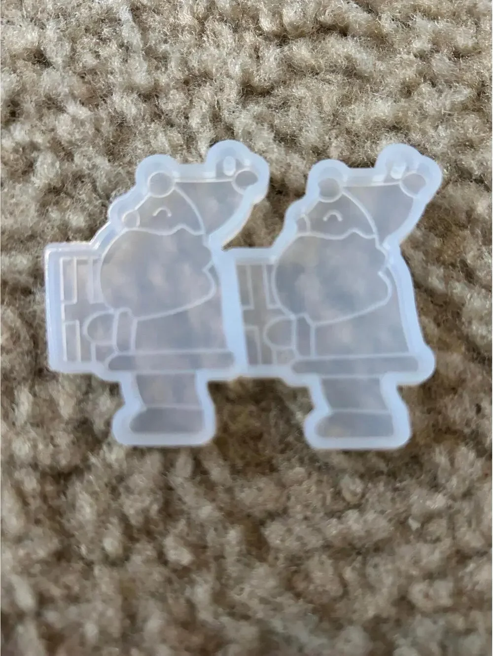 E263 tiny mold resin key chain making art project christmas 2 3/4``X2``